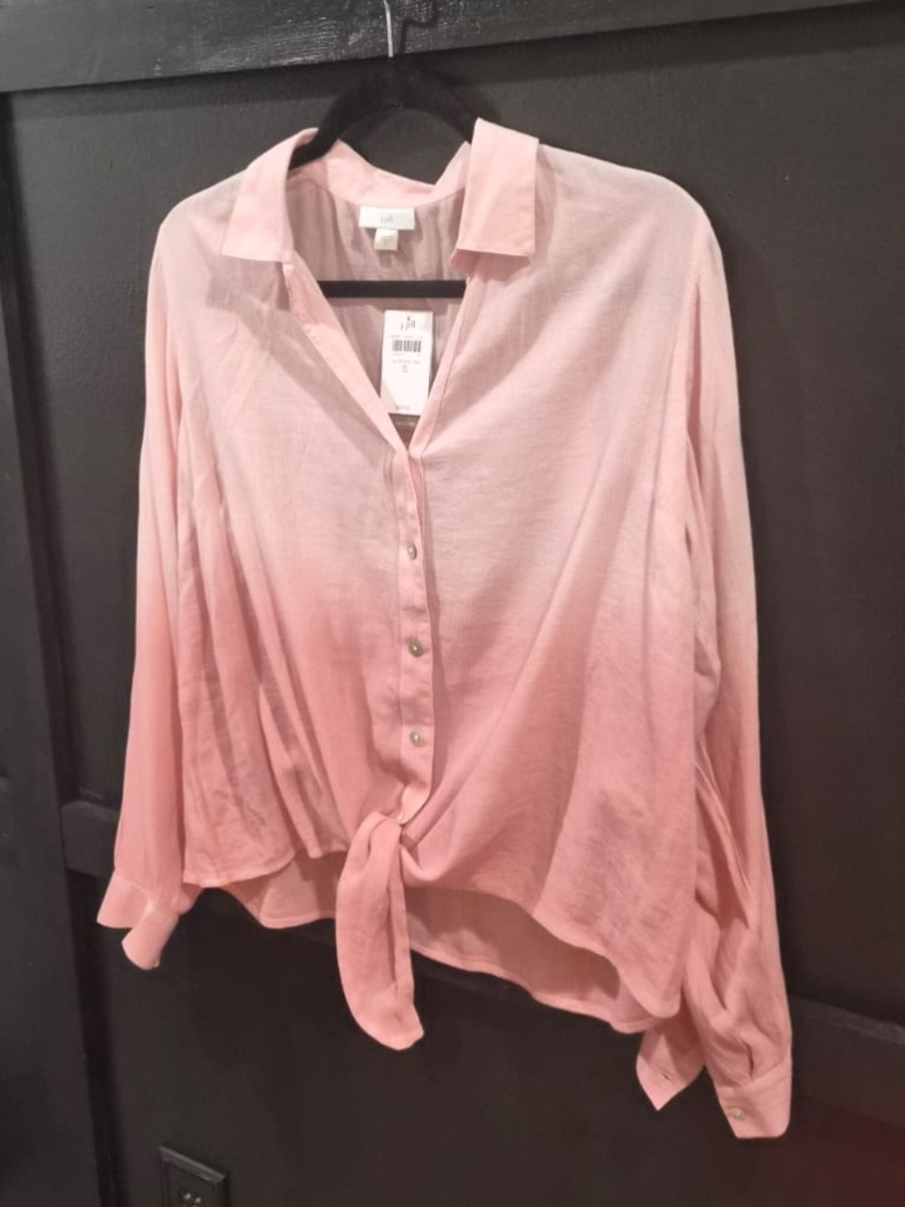 NWT | J. Jill | Tie Front Button Down Top | Size Small